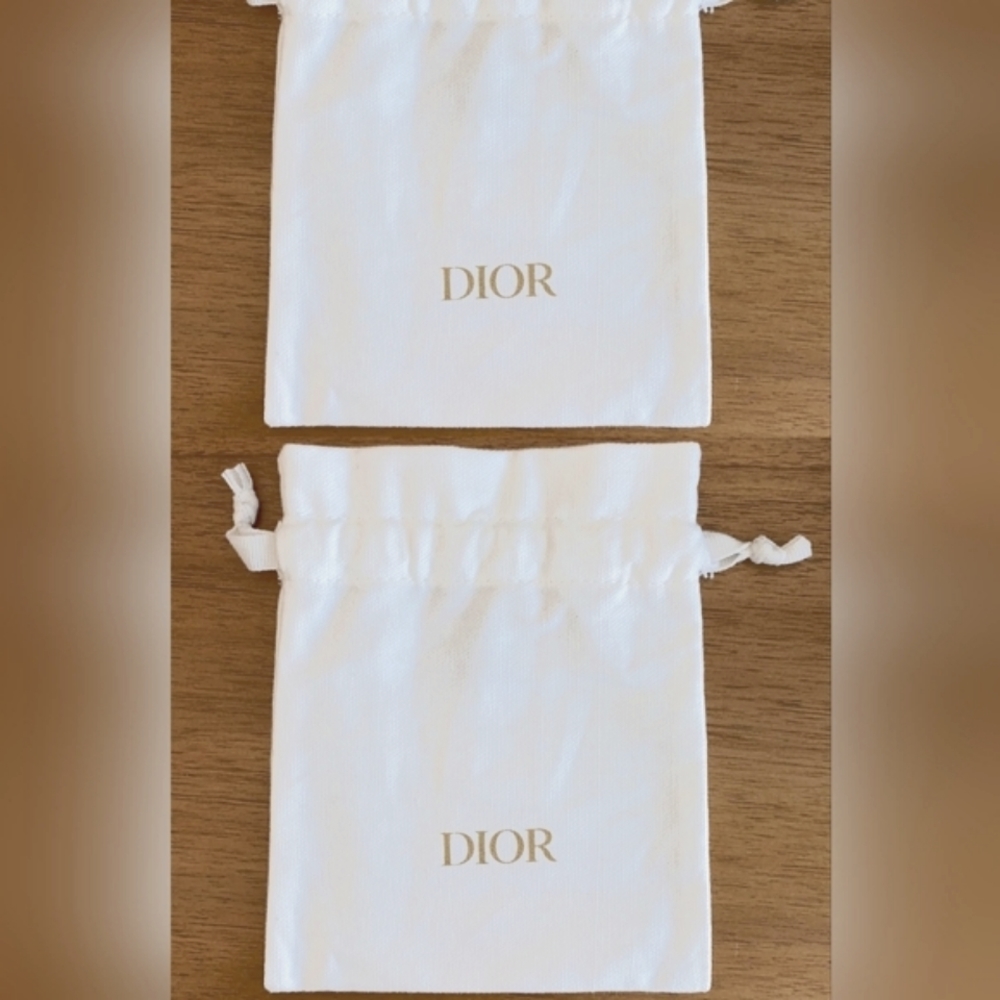 Set of 2 New Dior Beauty Small Dust Bags Pouches